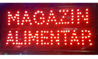 Reclama LED - MAGAZIN ALIMENTAR - de interior, 48 x 25 cm