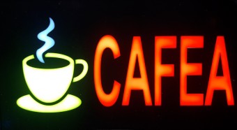 Reclama LED - CAFEA - de exterior / interior, 44 x 24 cm