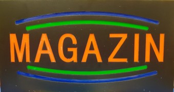 Reclama LED - MAGAZIN - de exterior / interior, 44 x 24 cm