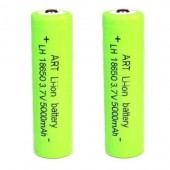 Acumulator Li Ion tip 18650 3,7V 5000mA, terminal cu varf, set 2 bucati