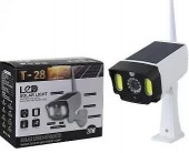Camera falsa tip Wi-Fi cu panou solar, 2 x COB LED, senzor miscare, LED-uri infrarosu si acumulator incorporat