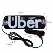 Placuta cu leduri UBER, culoare alb sau albastru, alimentare USB / bricheta auto