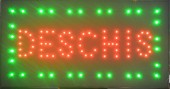 Reclama LED - DESCHIS - cu dublă față - de interior, 48 x 25 cm