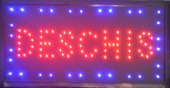 Reclama LED - DESCHIS - cu dublă față - de interior, 48 x 25 cm