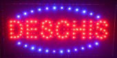 Reclama LED - DESCHIS - de interior, 48 x 25 cm