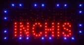 Reclama LED - DESCHIS - INCHIS - verde - rosu, de interior, 48 x 25 cm