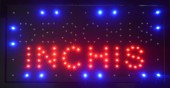 Reclama LED - DESCHIS - INCHIS - verde / rosu, de interior, 50x25cm