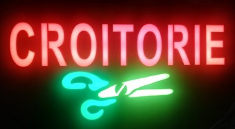 Reclama LED - CROITORIE - de exterior / interior, 44 x 24 cm