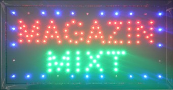 Reclama LED - MAGAZIN MIXT - de interior, 48 x 25 cm