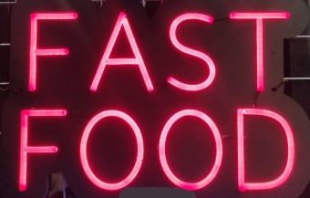 Reclama LED NEON - FAST FOOD - de interior, 40 x 30 cm