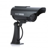 Camera falsa tip IR cu panou solar, culoare neagra, acumulatori R3 inclusi