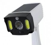 Camera falsa tip Wi-Fi cu panou solar, 2 x COB LED, senzor miscare, LED-uri infrarosu si acumulator incorporat