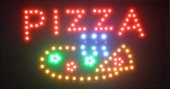 Reclama LED - PIZZA - de interior, 48 x 25cm