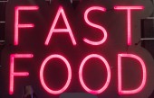 Reclama LED NEON - FAST FOOD - de interior, 40 x 30 cm